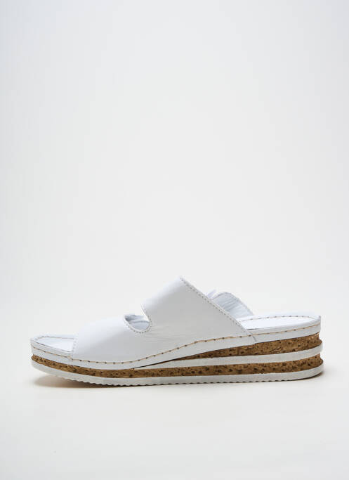 Mules/sabots bout ouvert talon de 4 à 6cm blanc ANDREA CONTI femme