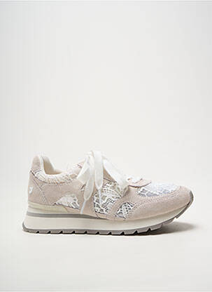 Baskets bout rond talon plat jusqu'à 3cm blanc GIOSEPPO femme