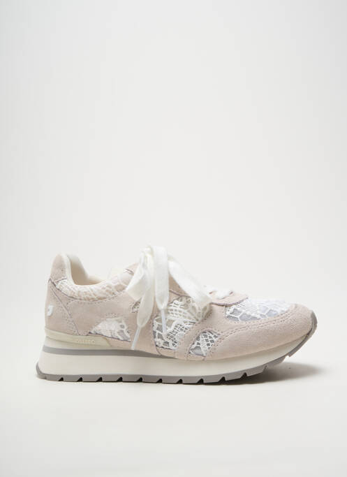 Baskets bout rond talon plat jusqu'à 3cm blanc GIOSEPPO femme