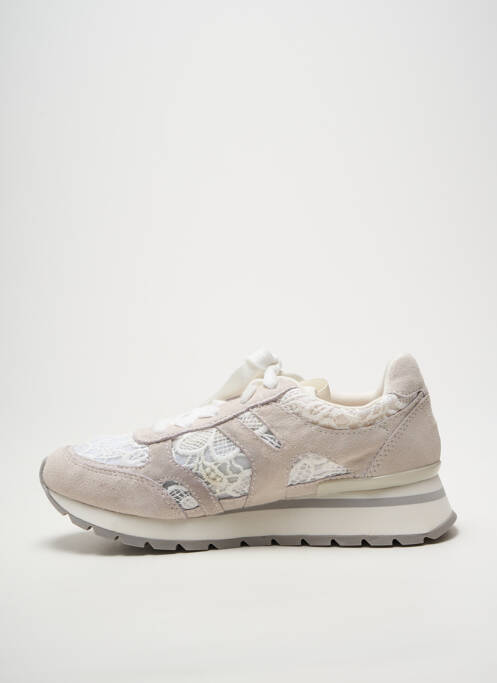 Baskets bout rond talon plat jusqu'à 3cm blanc GIOSEPPO femme