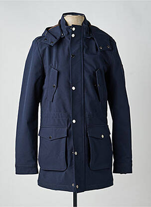 Parka manches longues a capuche bleu CARNET DE VOL homme