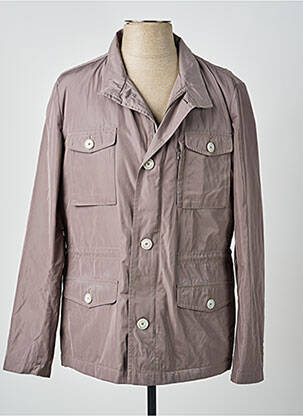 Veste casual coupe droite marron CARNET DE VOL homme