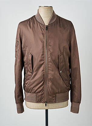Blouson poches marron CARNET DE VOL homme