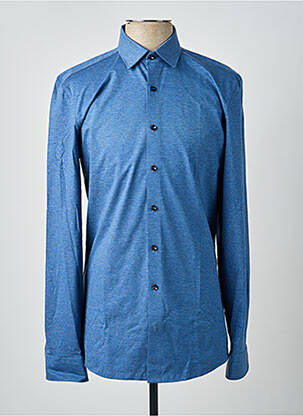 Chemise manches longues coupe cintrée bleu OLYMP homme