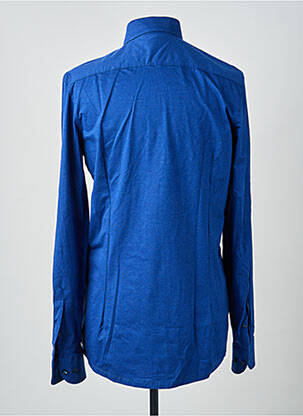 Chemise manches longues coupe cintrée bleu fonce OLYMP homme
