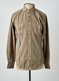 Chemise manches longues coupe cintrée vert CARNET DE VOL homme