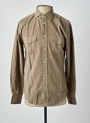 Chemise manches longues coupe cintrée vert CARNET DE VOL homme