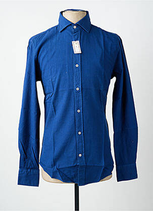 Chemise manches longues manches longues bleu CARNET DE VOL homme