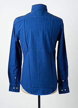 Chemise manches longues manches longues bleu CARNET DE VOL homme