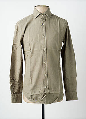 Chemise manches longues manches longues vert CARNET DE VOL homme