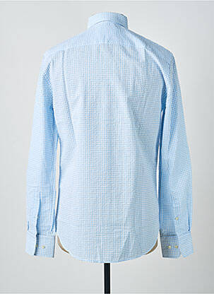 Chemise manches longues coupe cintrée bleu CARNET DE VOL homme