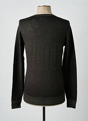 Pull col v manches longues vert CARNET DE VOL homme