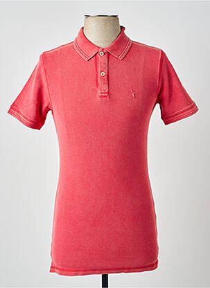 Polo stretch manches courtes rouge CARNET DE VOL homme