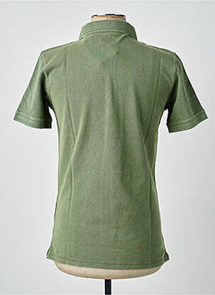 Polo stretch manches courtes vert CARNET DE VOL homme
