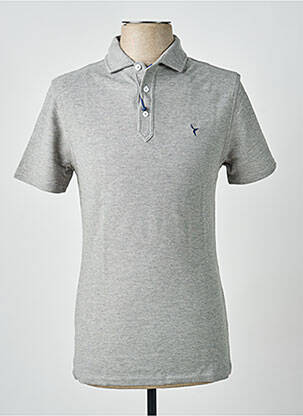 Polo coupe cintrée manches courtes gris CARNET DE VOL homme