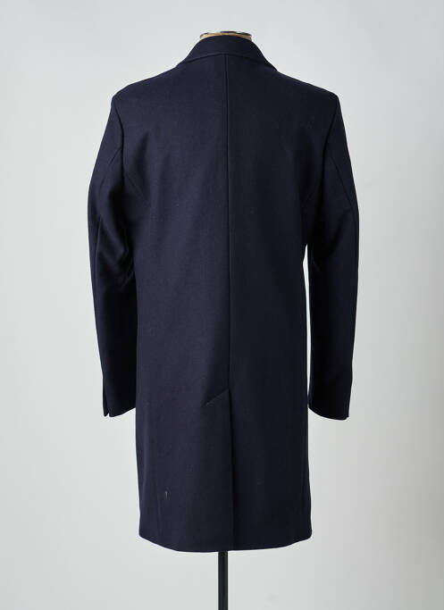 Manteau long poches sans capuche bleu ESPRIT homme
