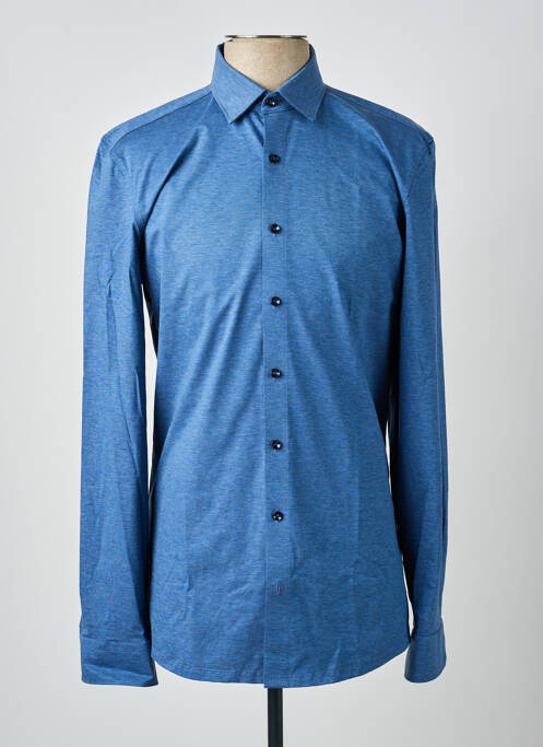 Chemise manches longues coupe cintrée bleu OLYMP homme