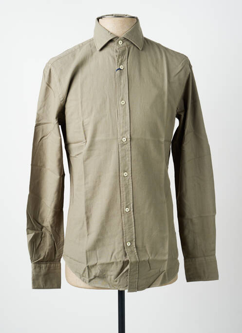 Chemise manches longues manches longues vert CARNET DE VOL homme