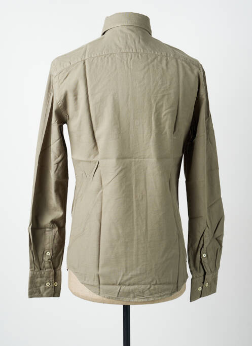 Chemise manches longues manches longues vert CARNET DE VOL homme