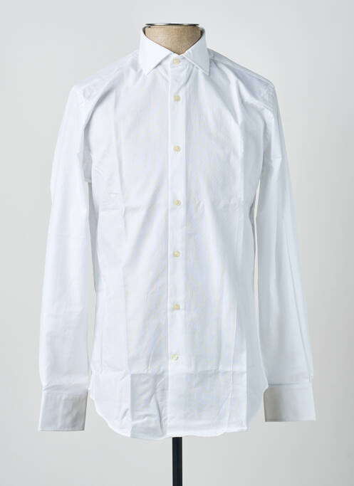 Chemise manches longues coupe droite blanc CARNET DE VOL homme