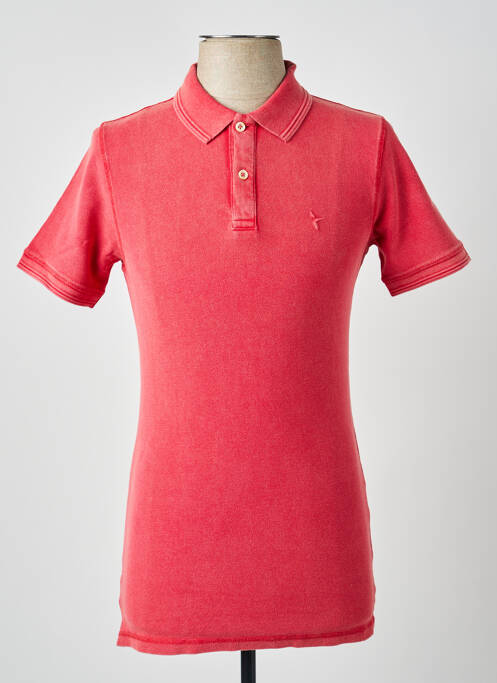 Polo stretch manches courtes rouge CARNET DE VOL homme