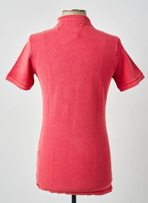 Polo stretch manches courtes rouge CARNET DE VOL homme
