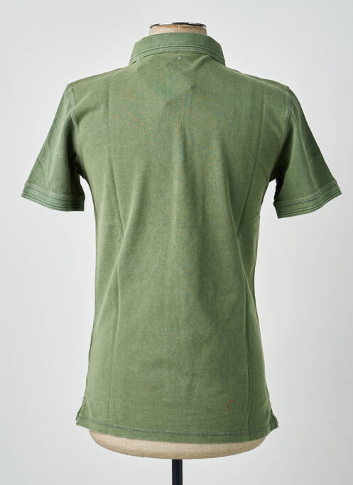 Polo stretch manches courtes vert CARNET DE VOL homme