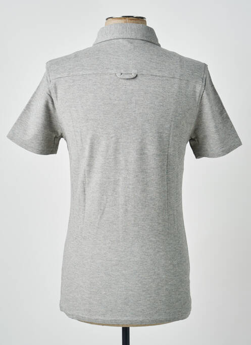 Polo coupe cintrée manches courtes gris CARNET DE VOL homme
