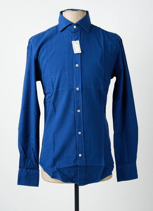 Chemise manches longues bleu CARNET DE VOL homme