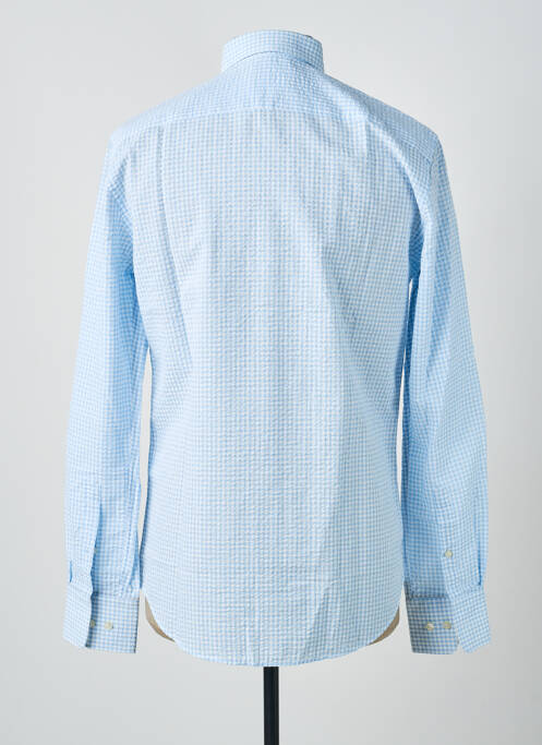 Chemise manches longues coupe cintrée bleu CARNET DE VOL homme