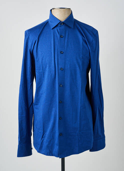 Chemise manches longues bleu fonce OLYMP homme