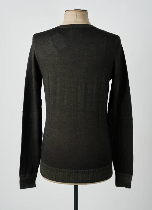 Pull col v manches longues vert CARNET DE VOL homme