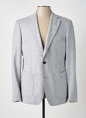 Blazer tissage chiné gris CARNET DE VOL homme