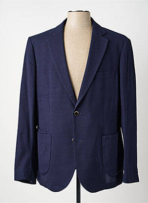 Blazer finition intérieure doublure imprimée bleu CARNET DE VOL homme