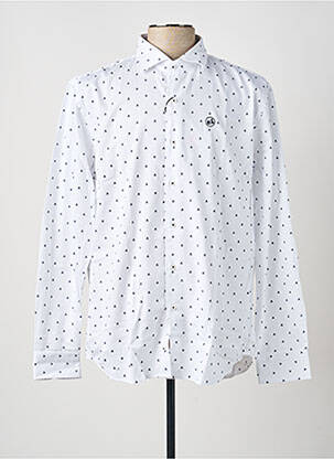 Chemise manches longues imprimé fantaisie blanc MY SCOOTER homme
