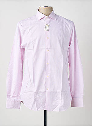 Chemise manches longues imprimé rayures rose CARNET DE VOL homme
