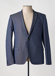 Blazer tissage chiné bleu CARNET DE VOL homme