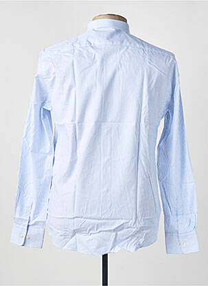 Chemise manches longues tissage popeline bleu CARNET DE VOL homme