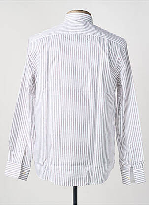Chemise manches longues coupe droite blanc CARNET DE VOL homme