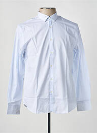 Chemise manches longues imprimé fantaisie bleu CARNET DE VOL homme