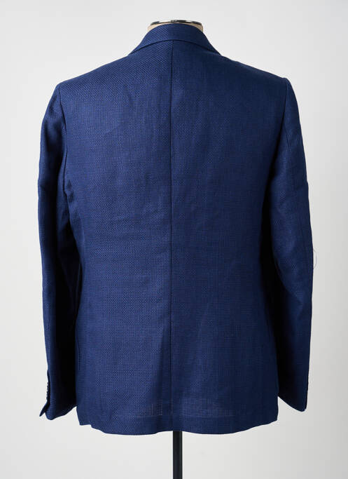Blazer tissage chiné bleu CARNET DE VOL homme
