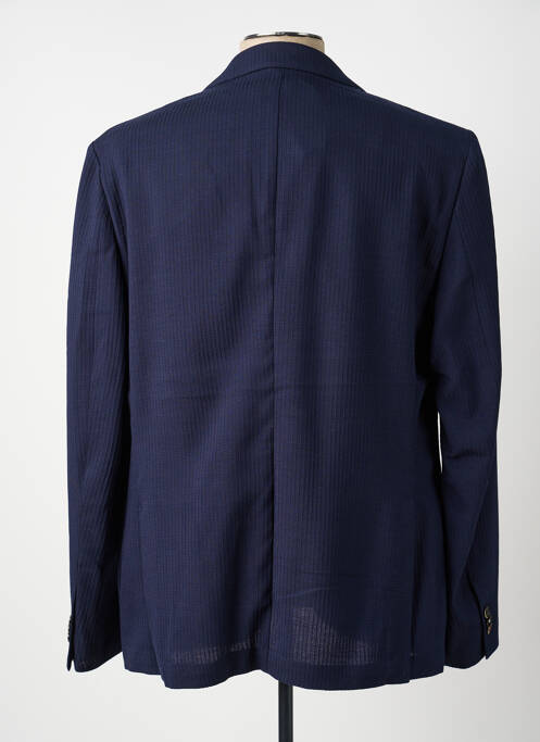 Blazer finition intérieure doublure imprimée bleu CARNET DE VOL homme