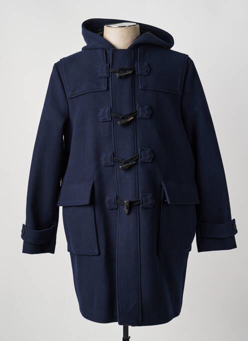 Manteau long coupe droite a capuche bleu ESPRIT homme