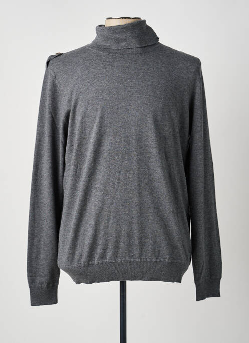 Pull col roulé gris CARNET DE VOL homme