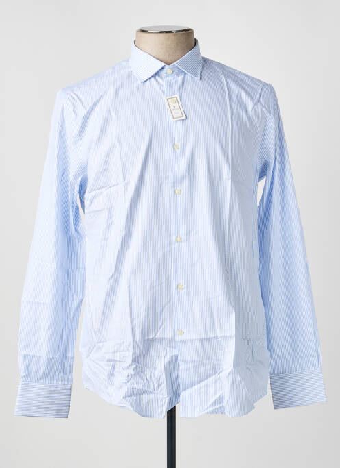 Chemise manches longues bleu CARNET DE VOL homme