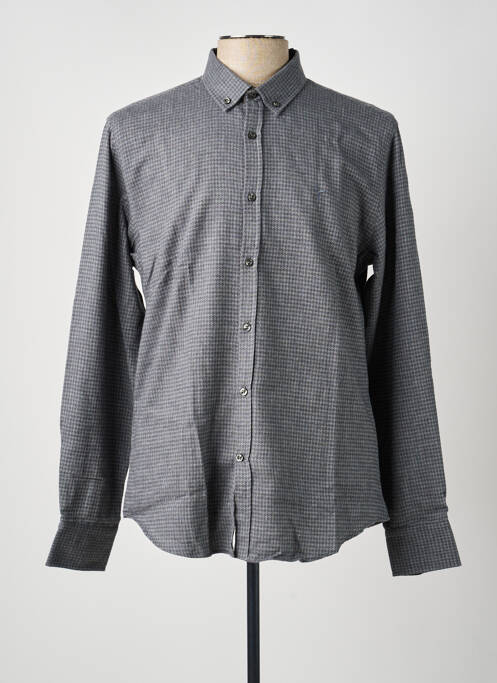 Chemise manches longues gris CARNET DE VOL homme