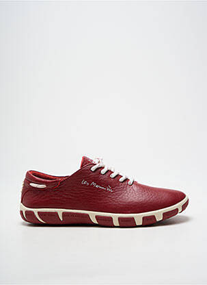 Baskets bout rond talon plat jusqu'à 3cm rouge TBS femme