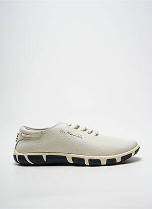 Baskets bout rond talon plat jusqu'à 3cm blanc TBS femme