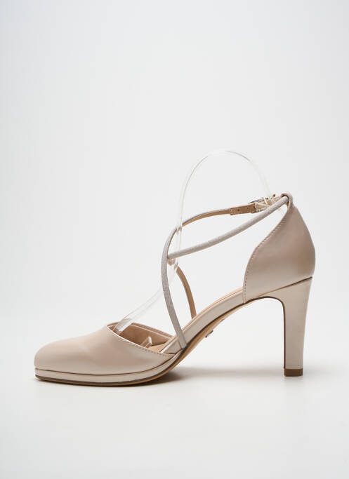 Escarpins fermeture boucle(s) talon de 7 à 9cm beige TAMARIS femme