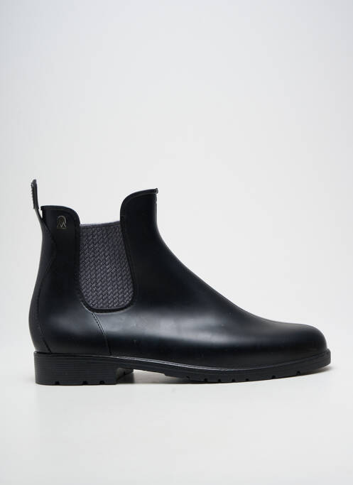 Bottines/boots bout rond talon bas noir MEDUSA homme